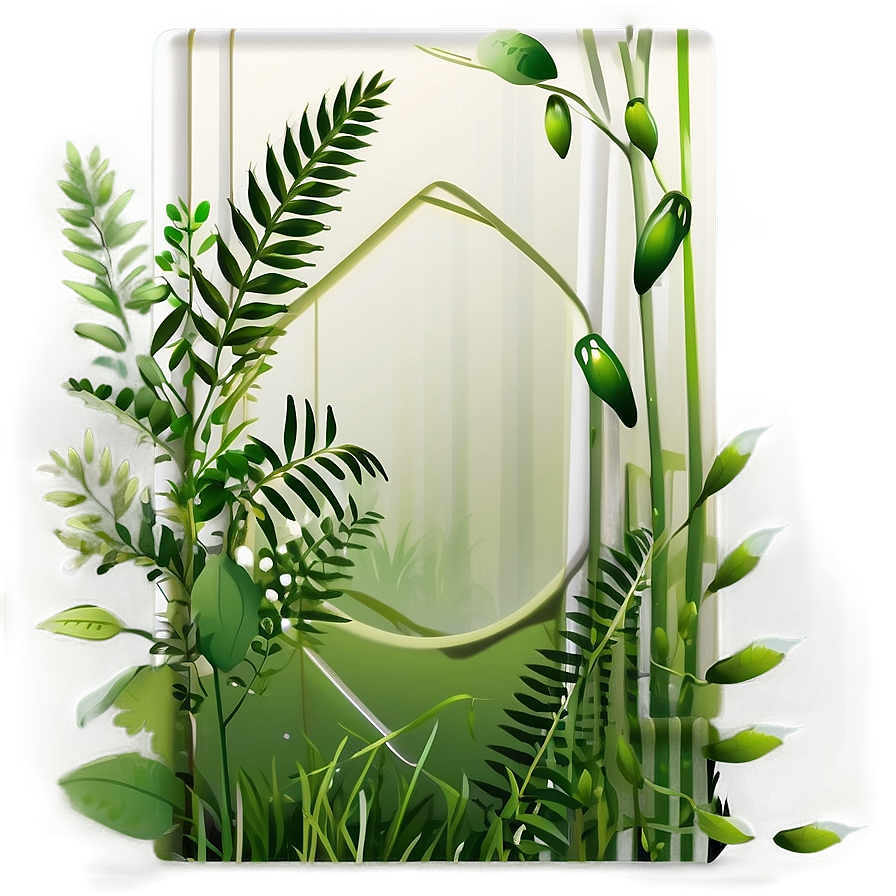 Reverse Card With Nature Elements Png 7 PNG Image