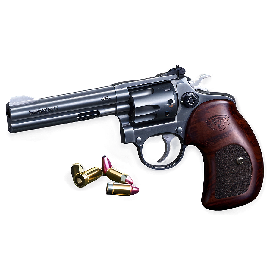 Revolver With Bullets Png 84 PNG Image