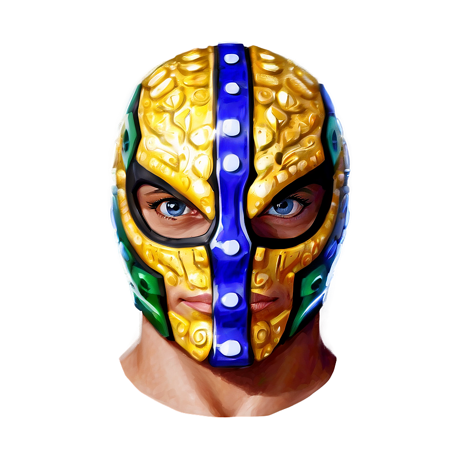 Rey Mysterio Luchador Mask Art PNG Image