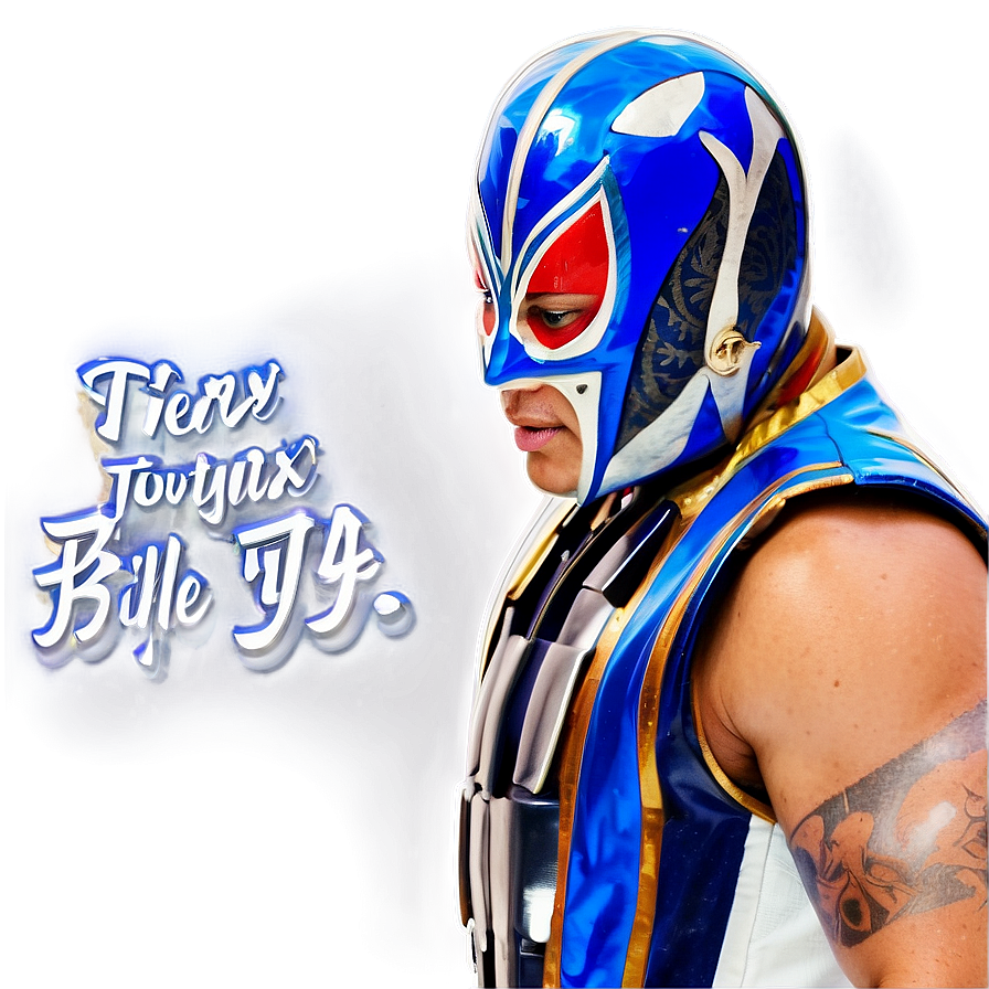 Rey_ Mysterio_ Luchador_ Portrait PNG Image