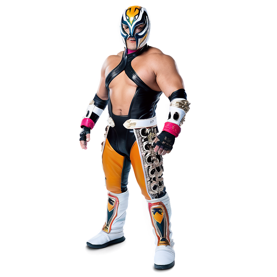 Rey_ Mysterio_ Luchador_ Pose PNG Image