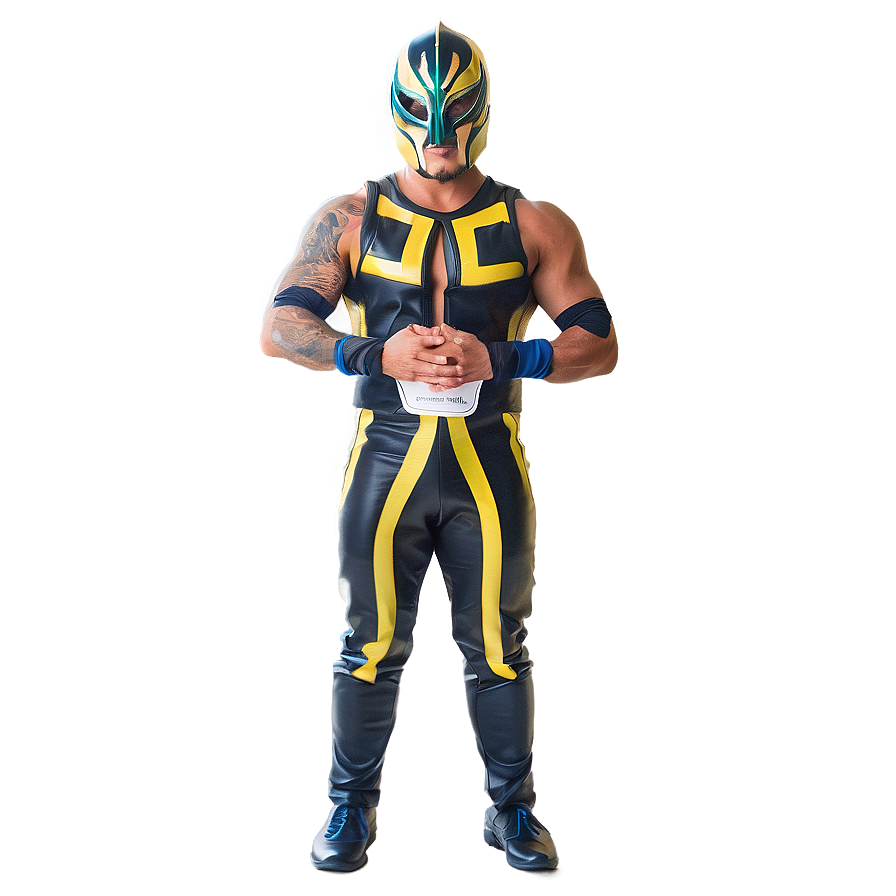 Rey Mysterio Wrestling Pose PNG Image