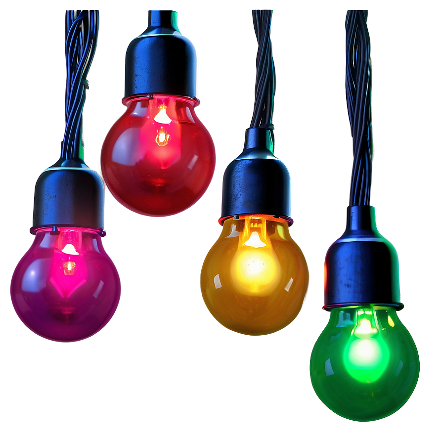 Rgb Christmas String Lights Png Yft74 PNG Image