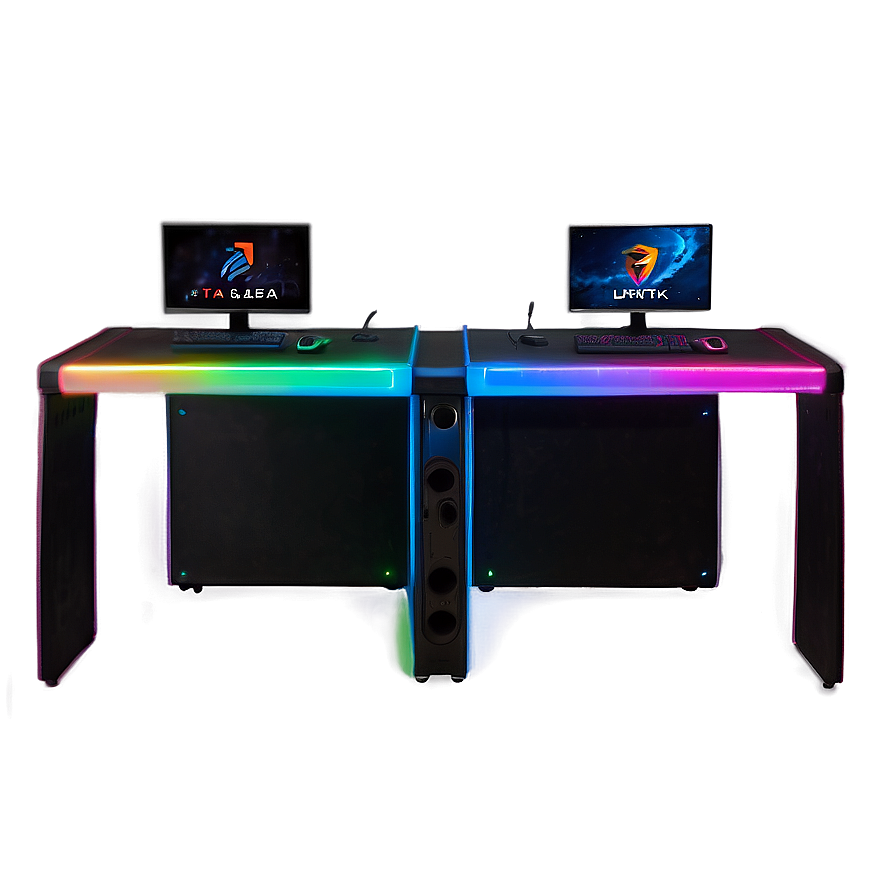 Rgb Lighting Gaming Desk Png 06212024 PNG Image