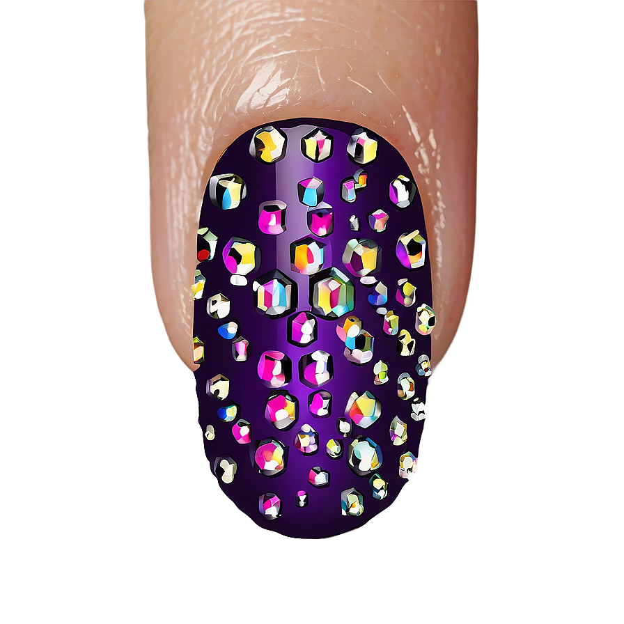 Rhinestone Single Acrylic Nail Png Wcm57 PNG Image