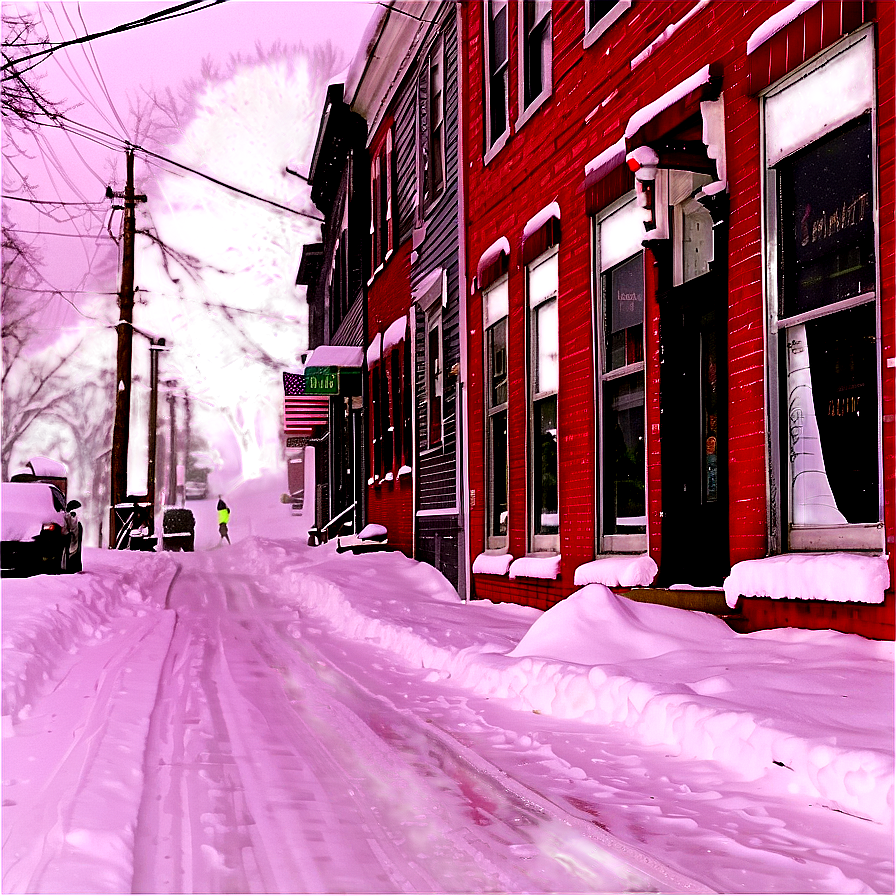 Rhode Island Snow Covered Street Png 06202024 PNG Image