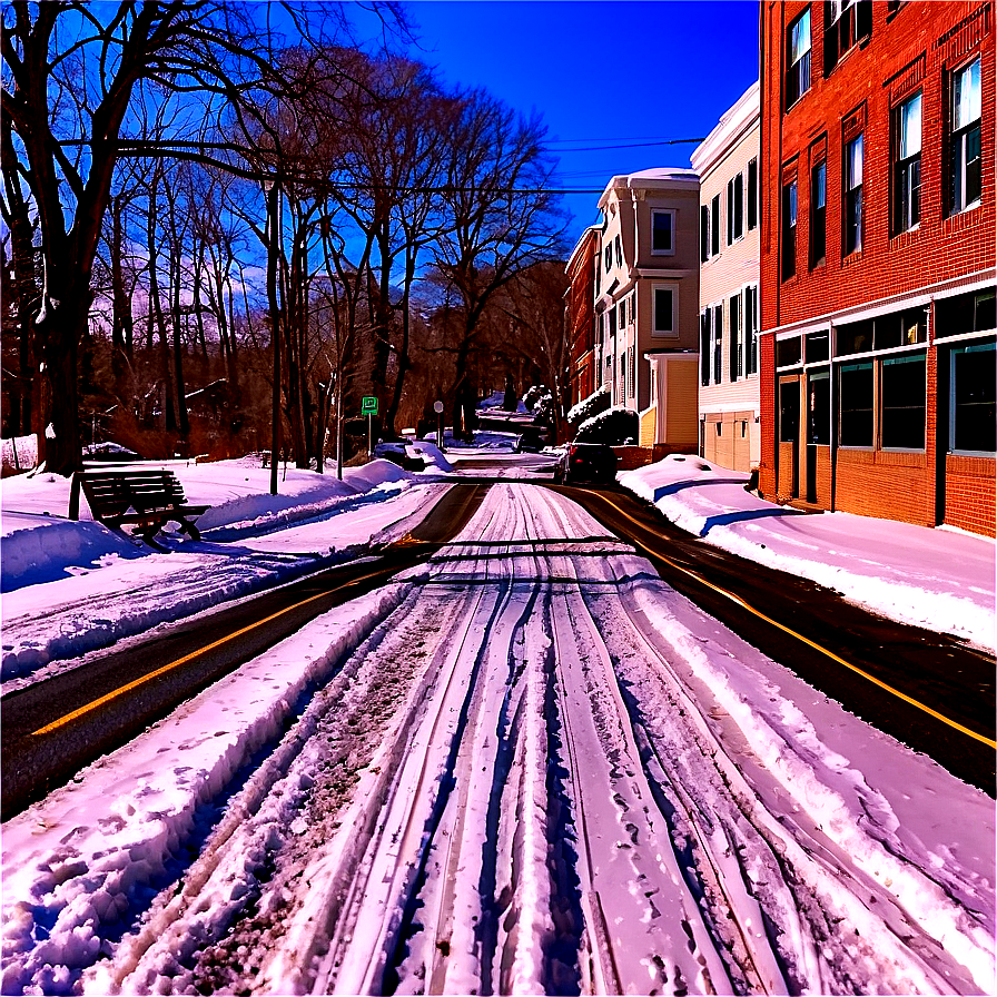 Rhode Island Snow Covered Street Png 06202024 PNG Image