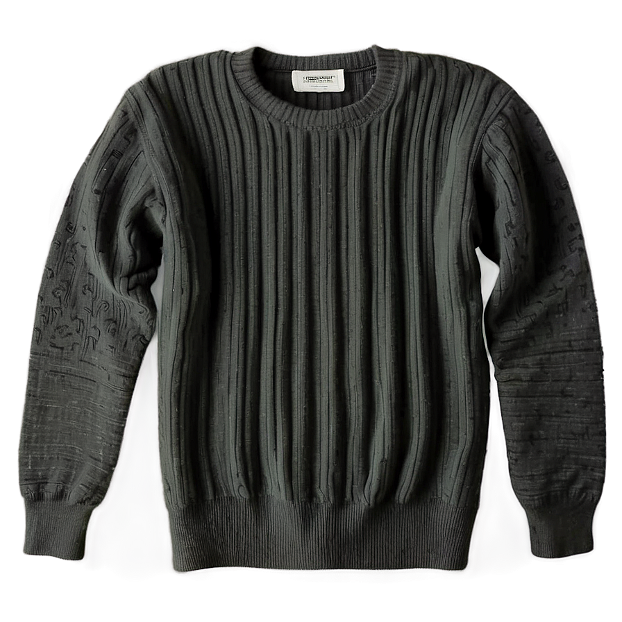 Ribbed Crewneck Sweater Png Gfc77 PNG Image