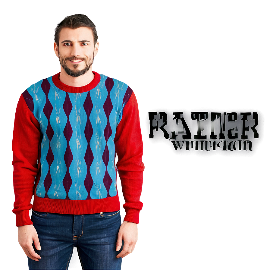 Ribbed Red Sweater Png 60 PNG Image