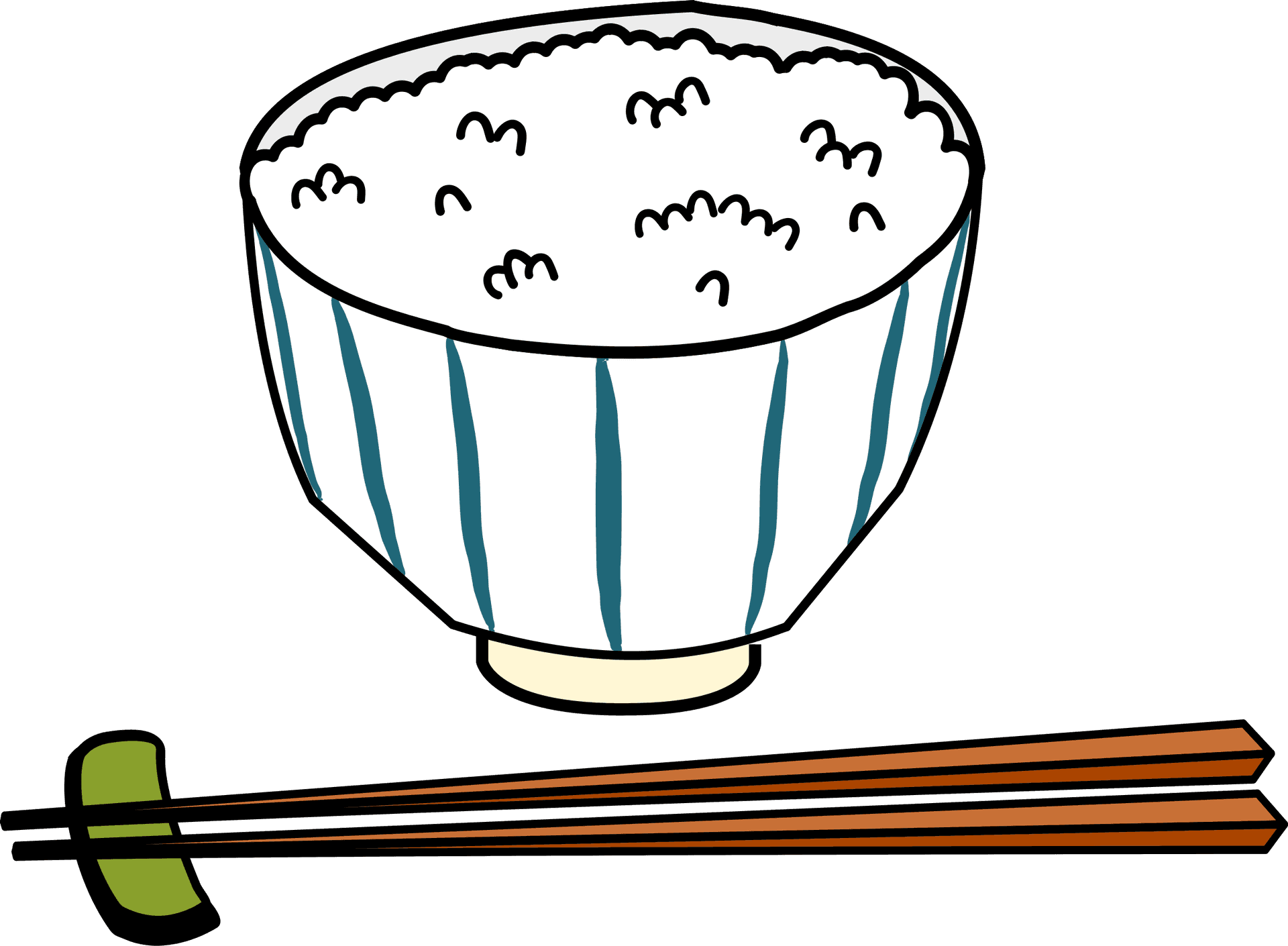 Rice Bowland Chopsticks PNG Image