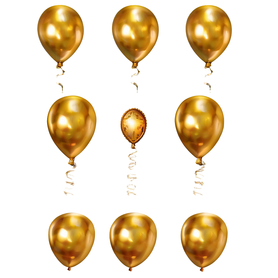 Rich Gold Balloons Png Kvn PNG Image