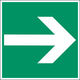 Right Arrow Sign Green Background PNG Image