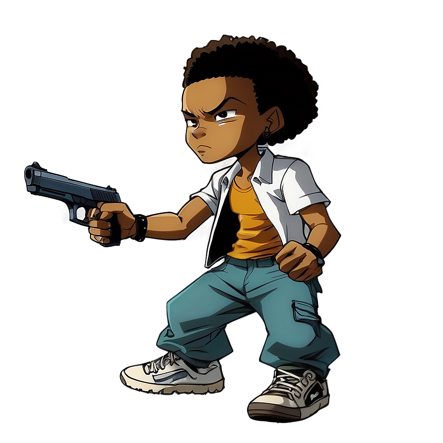 Riley Freeman In Action Boondocks Png 87 PNG Image