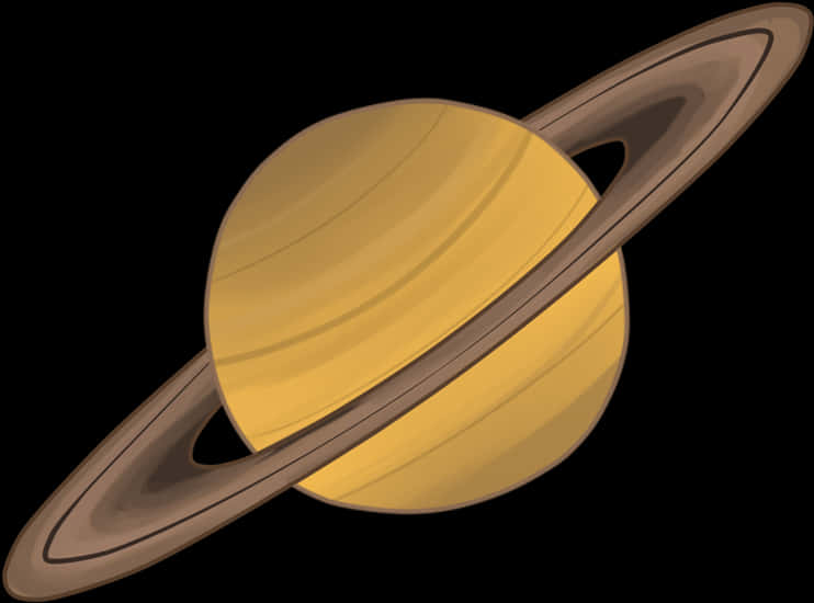 Ringed Planet Illustration PNG Image