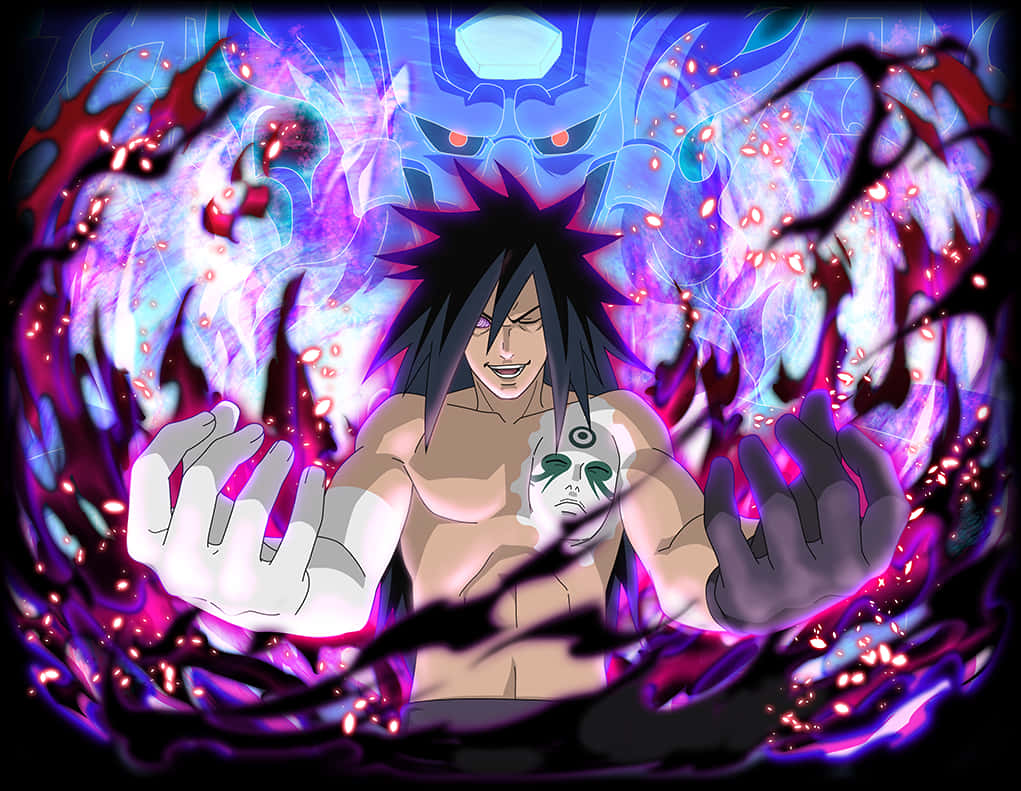 Rinnegan Power Display PNG Image