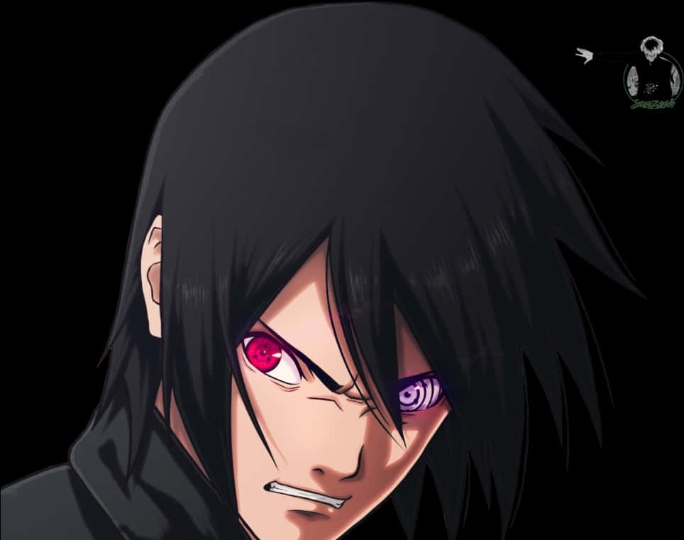 Rinnegan Power Gaze PNG Image