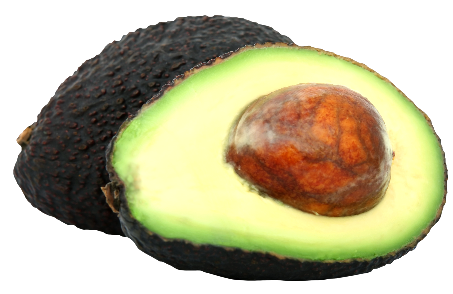 Ripe Avocado Half PNG Image