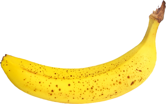 Ripe Banana Black Background PNG Image