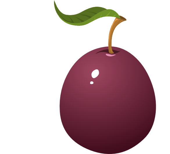 Ripe Plum Illustration PNG Image