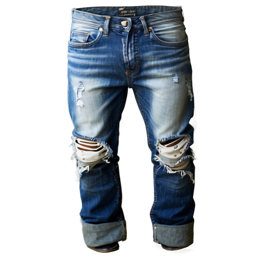 Ripped Distressed Jeans Pants Png Tvk PNG Image