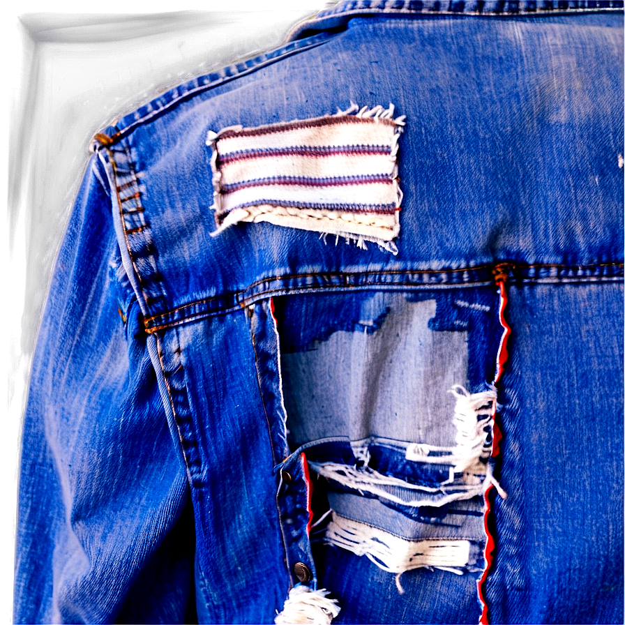 Ripped Jean Jacket Png 06132024 PNG Image