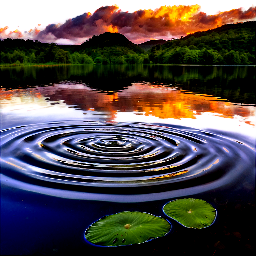 Ripple In Serene Pond Png Fuw40 PNG Image