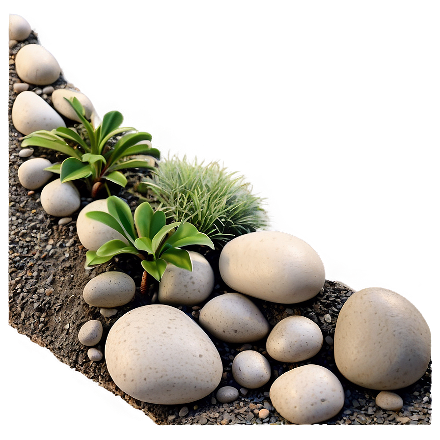 River Rock Landscape Edging Png 6 PNG Image