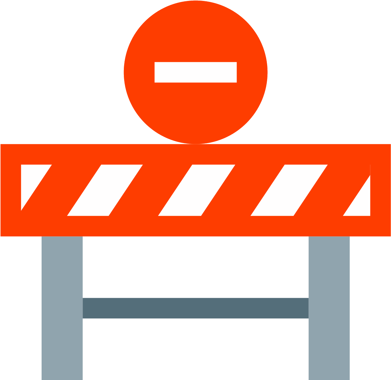 Road Barrier Sign Icon PNG Image