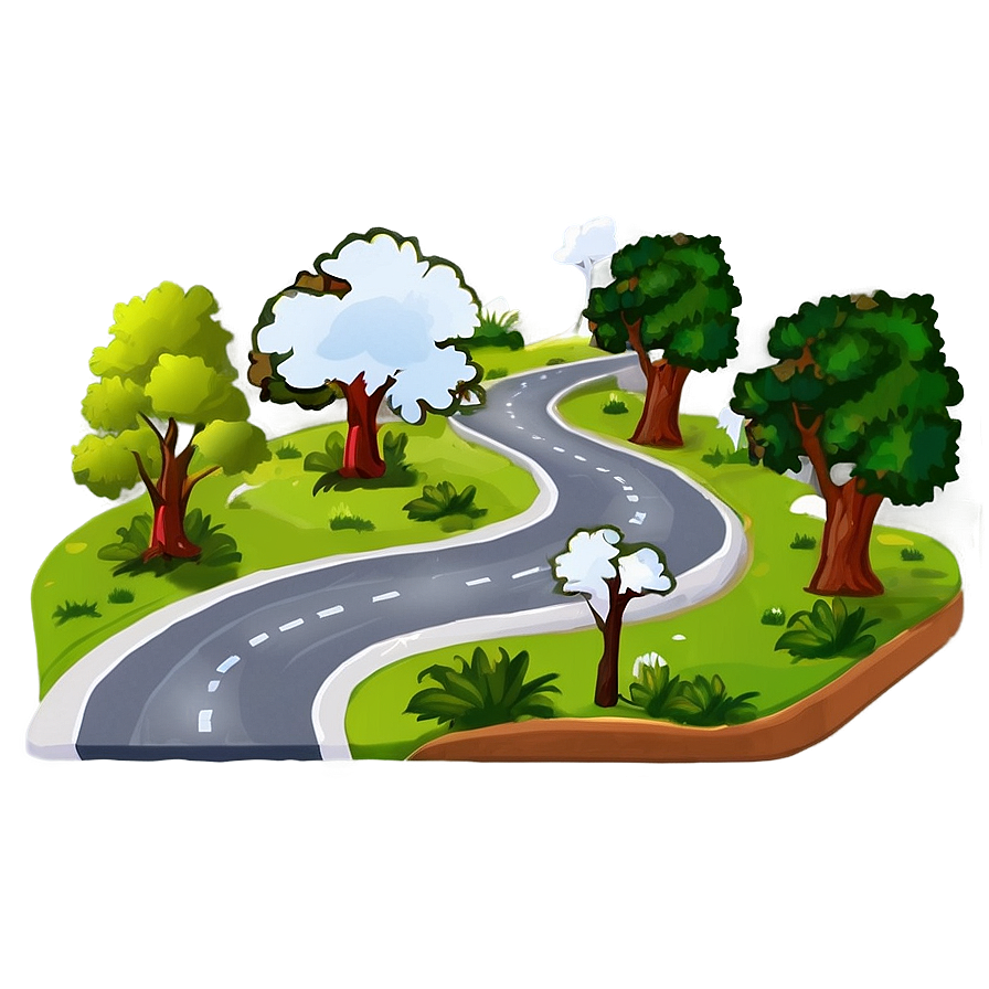 Road Through Park Png Yda PNG Image