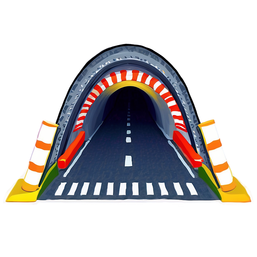 Road With Tunnels Png 05032024 PNG Image