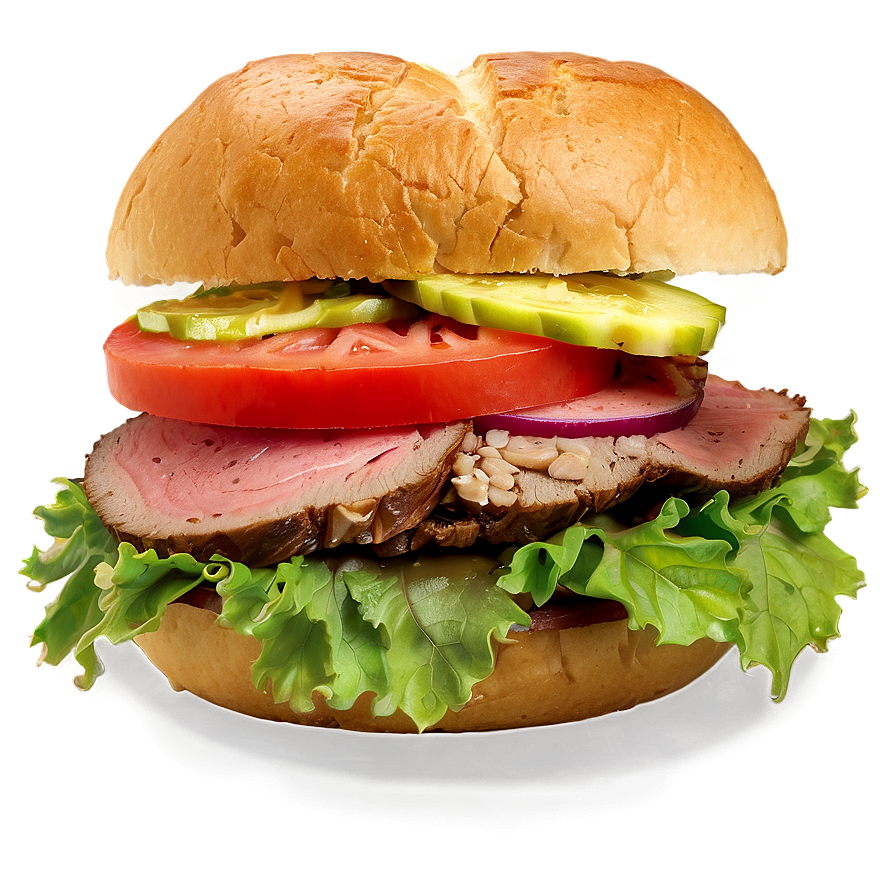 Roast Beef Sub Sandwich Png Wsj46 PNG Image