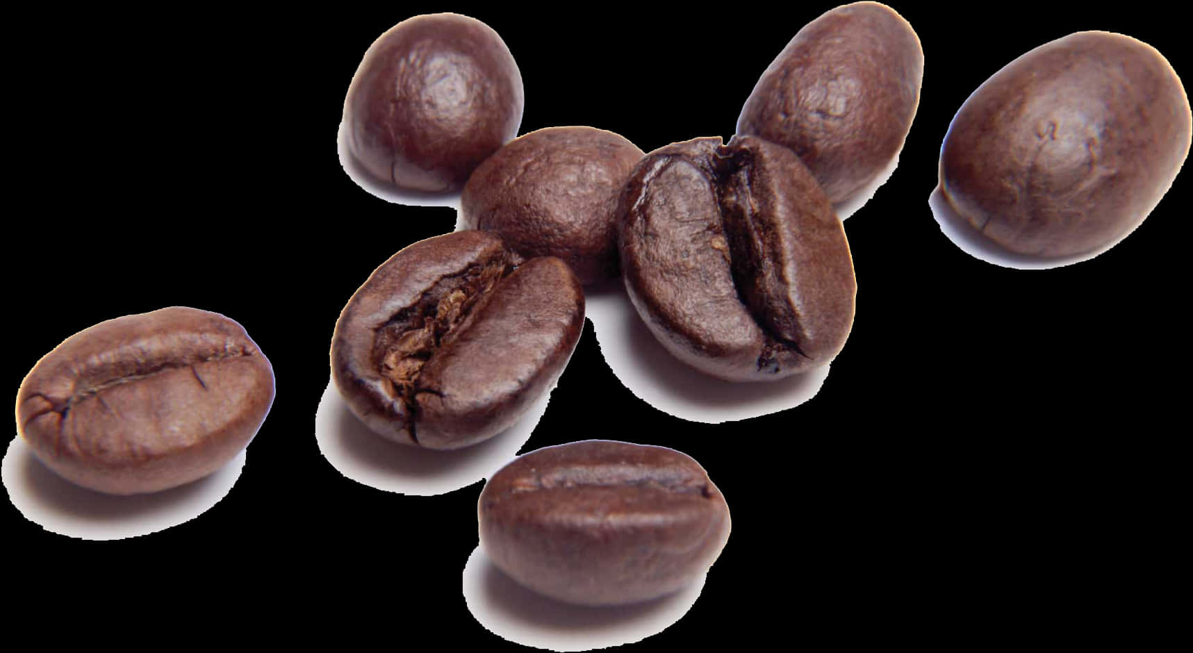 Roasted Coffee Beans Isolated PNG Image