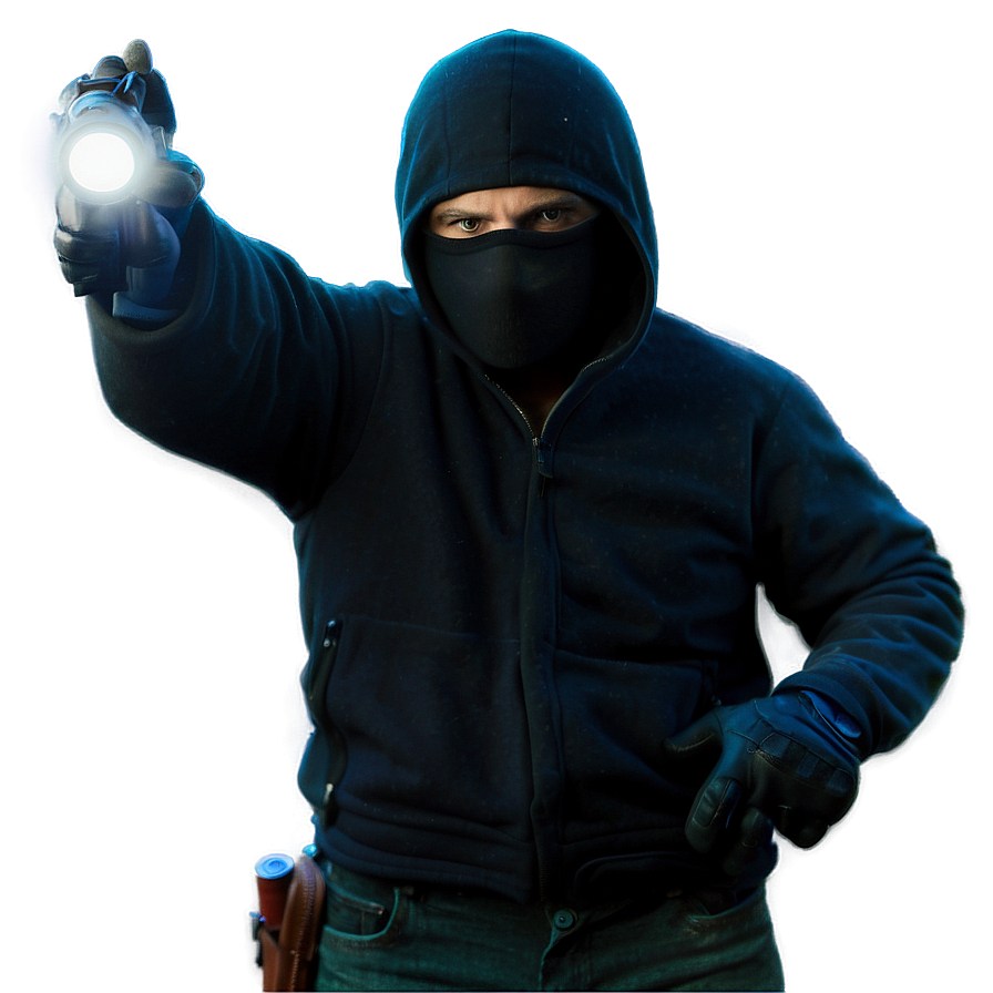 Robber With Flashlight Png Tlr77 PNG Image