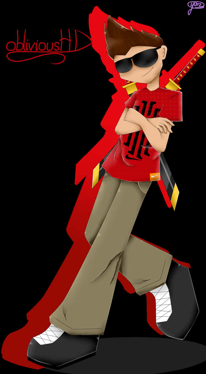 Roblox_ Character_ Stylish_ Pose PNG Image