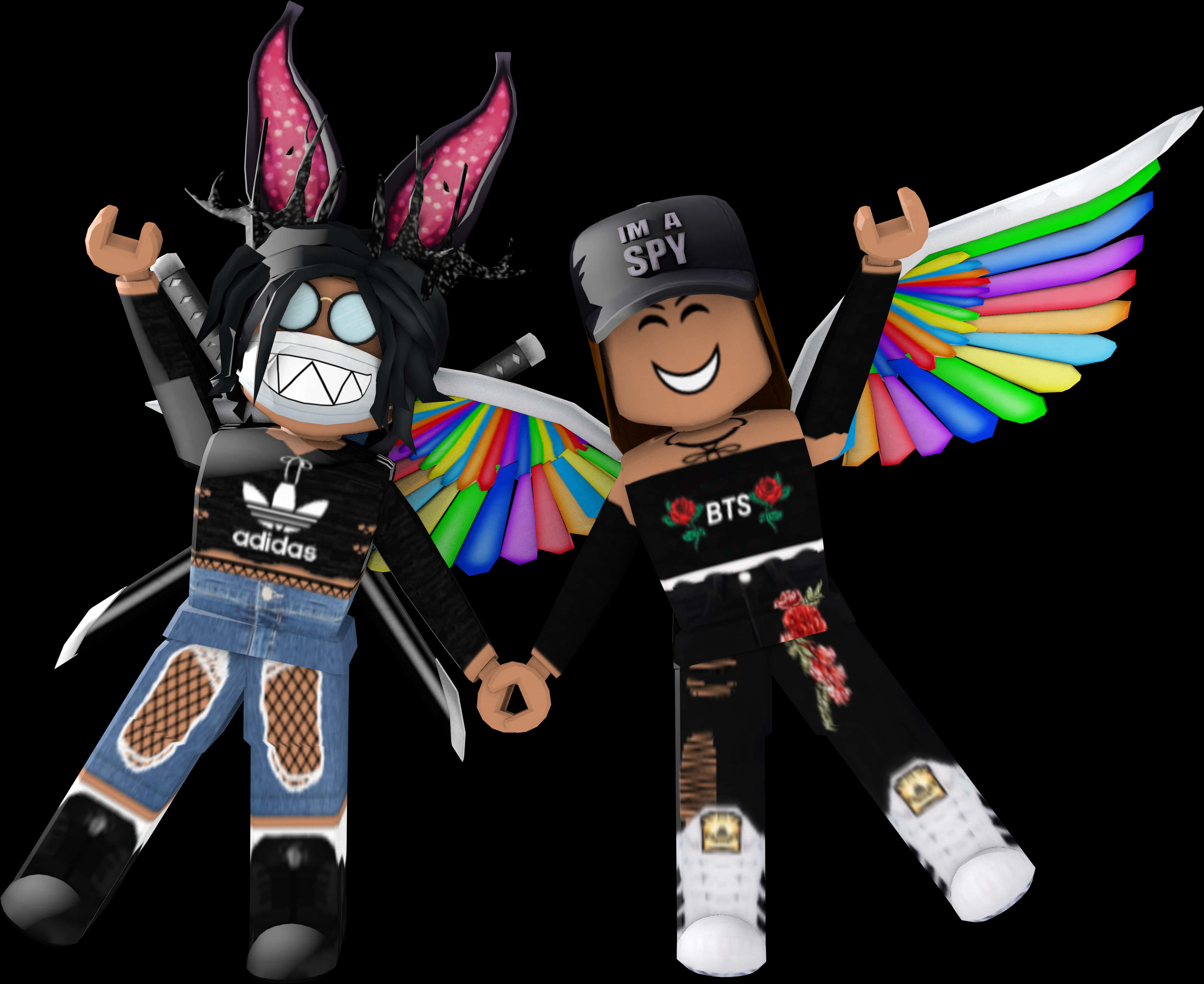 Roblox_ Characters_ Celebration_ Pose PNG Image