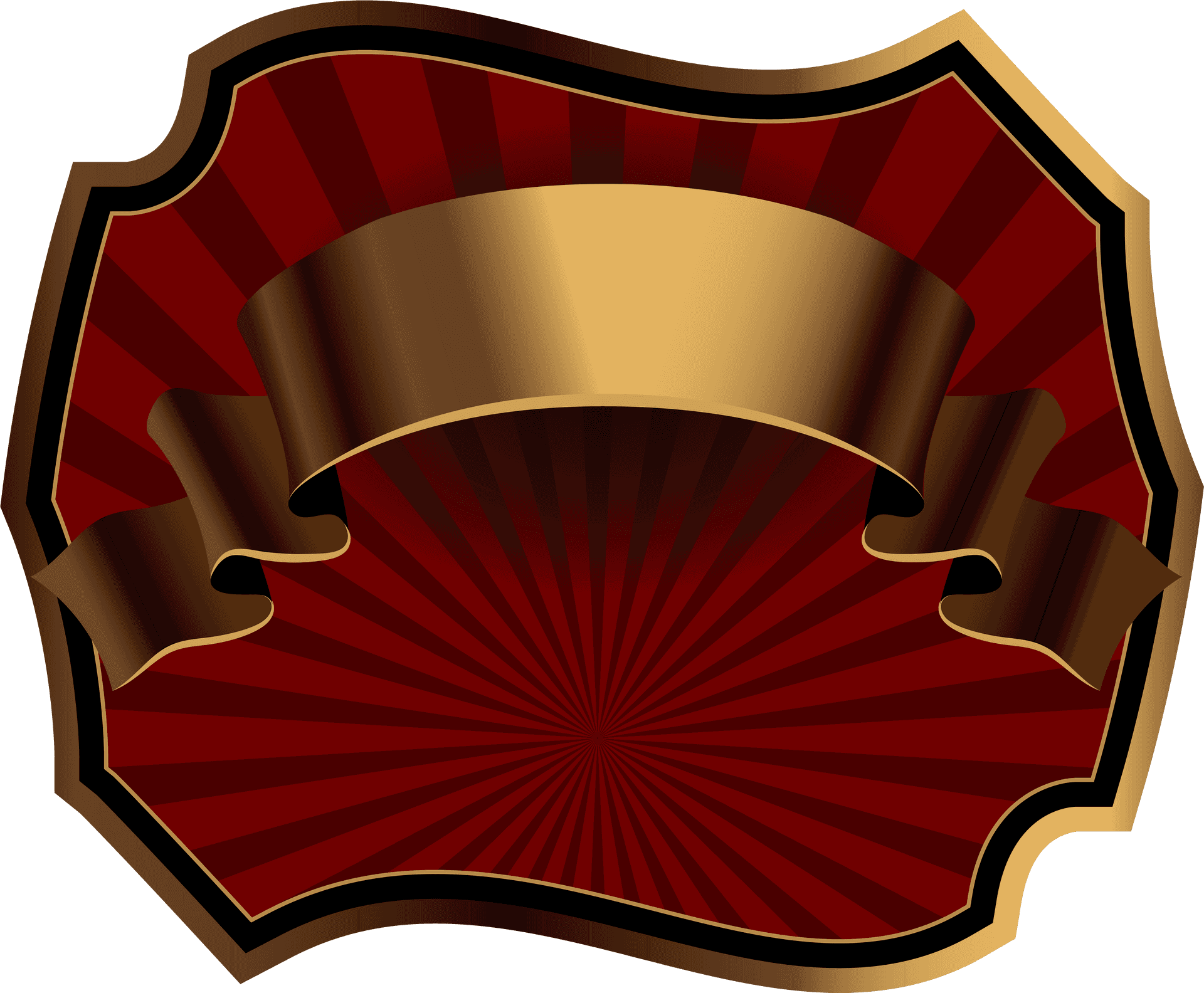 Roblox Golden Red Badge Design PNG Image