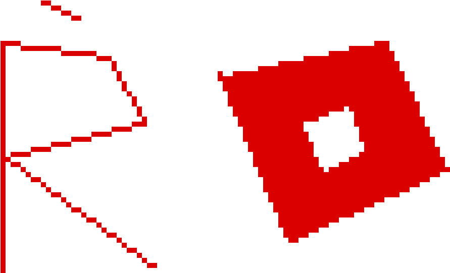 Roblox Logo Redand White PNG Image