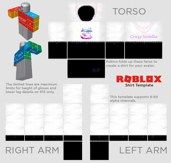 Roblox Shirt Template Nutella Design PNG Image