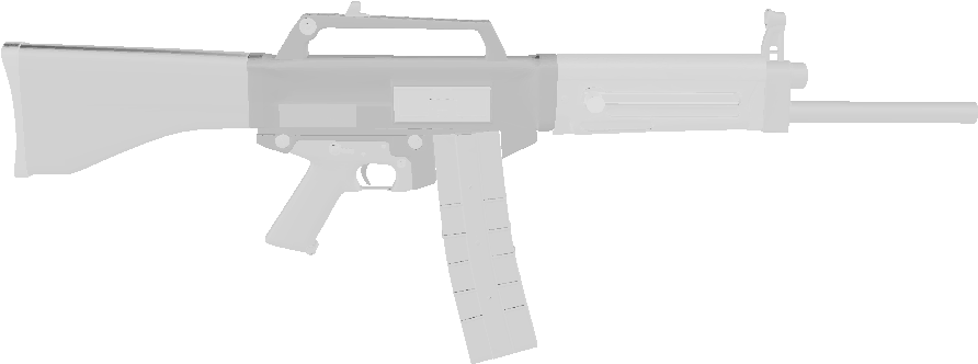 Roblox Styled Rifle Graphic PNG Image