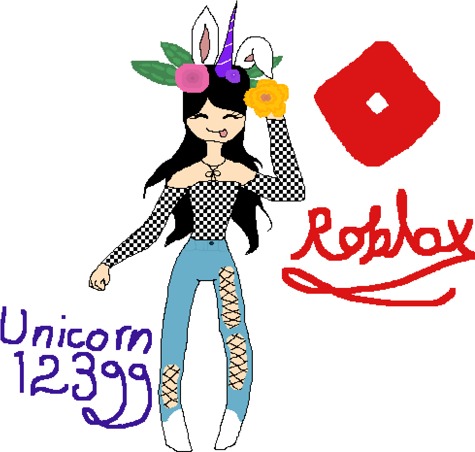 Roblox Unicorn Avatar Art PNG Image