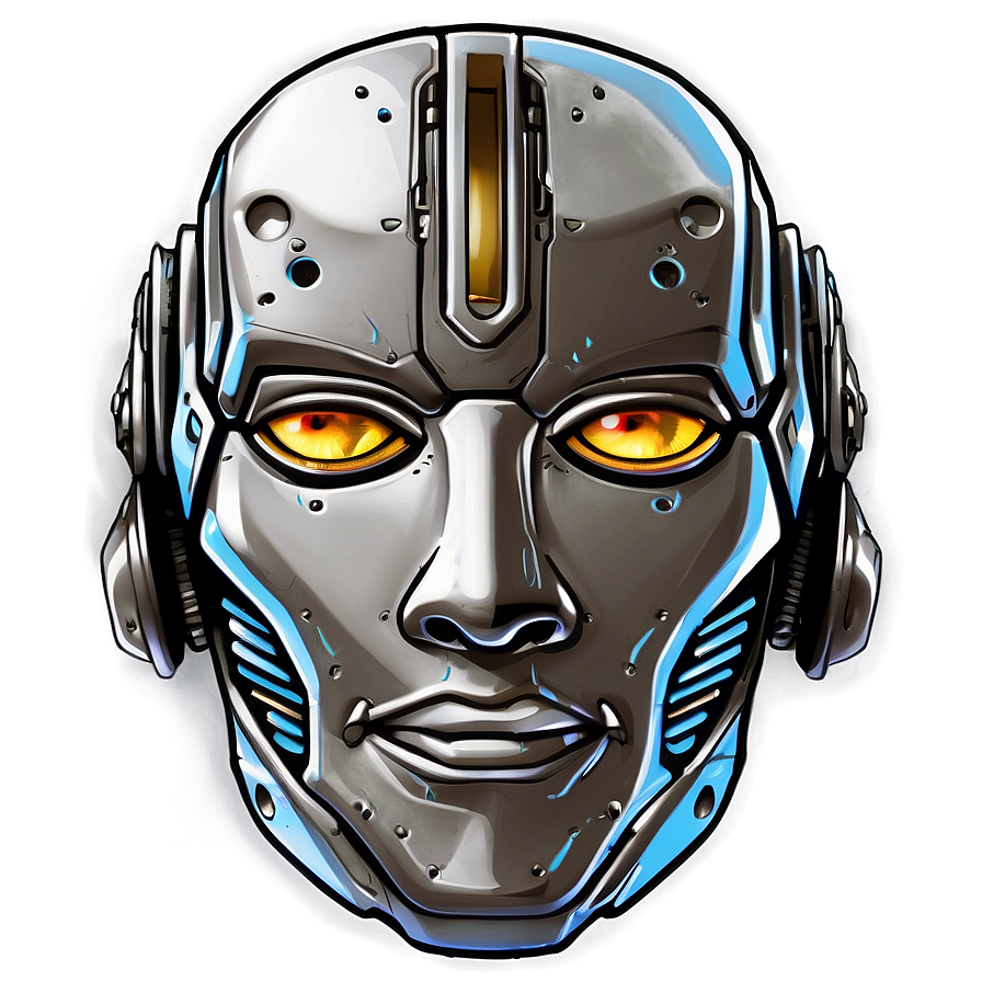 Robot Head Sketch Png Vin77 PNG Image