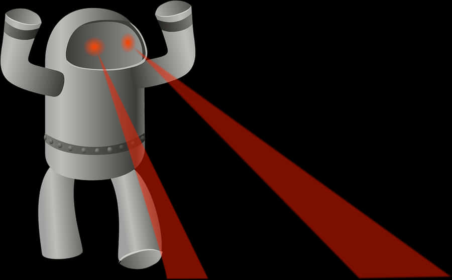 Robot Shooting Lasers PNG Image