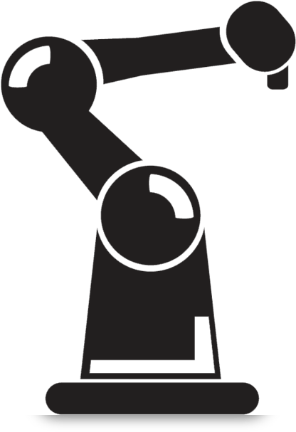 Robotic Arm Silhouette PNG Image