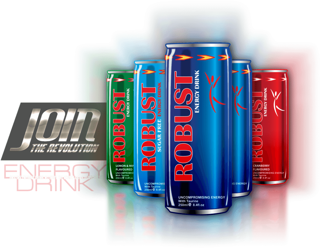 Robust Energy Drink Variety Pack PNG Image