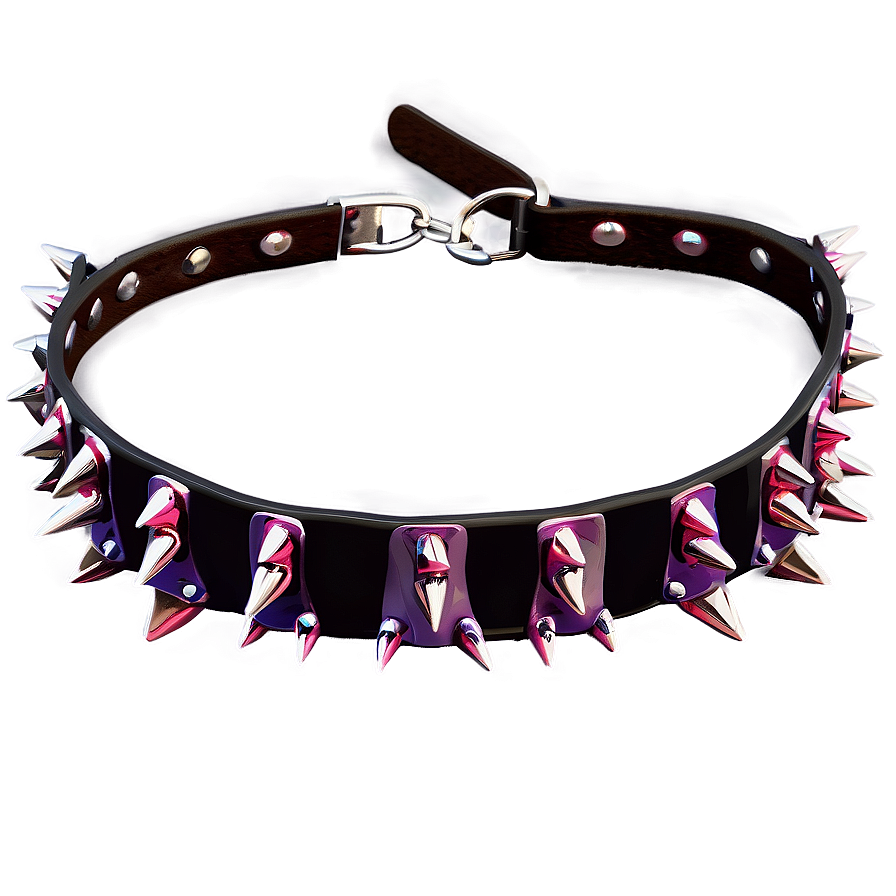 Rock Band Spiked Choker Png Tem PNG Image