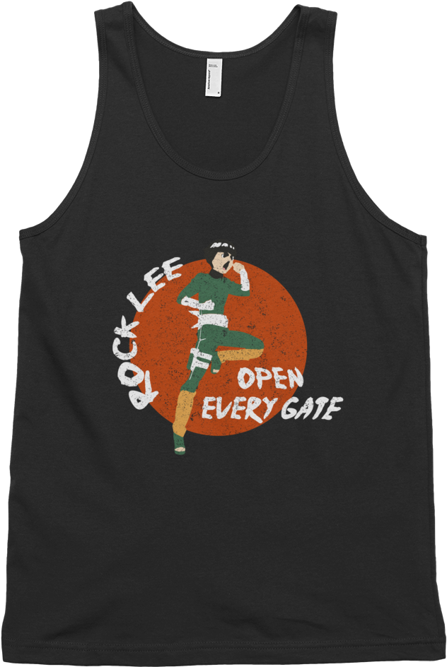 Rock Lee Open Every Gate Tank Top PNG Image