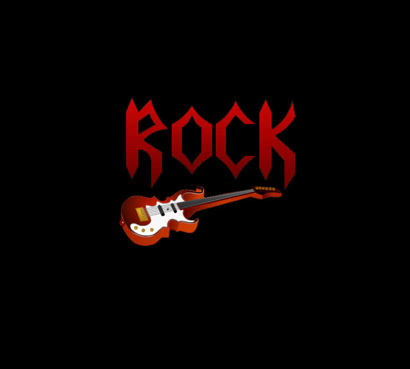 Rock Music Guitar Graphic PNG Image