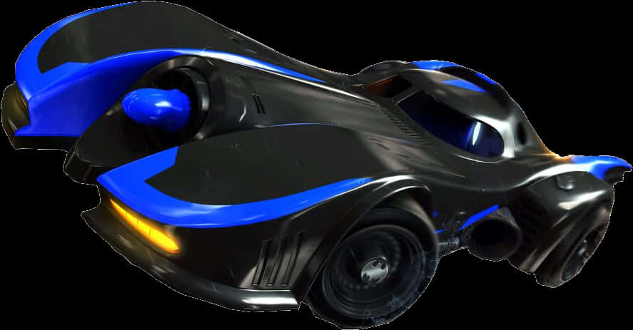 Rocket League Blue Black Car Render PNG Image