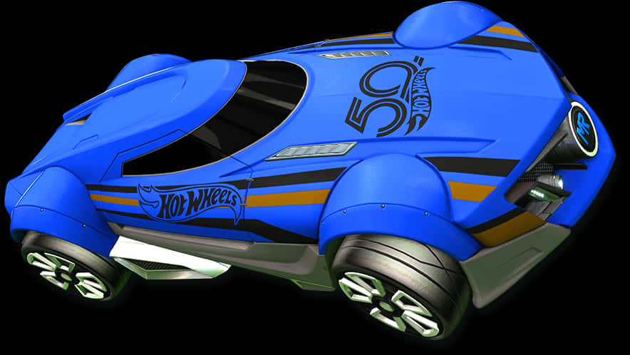 Rocket League Hot Wheels Blue Car PNG Image