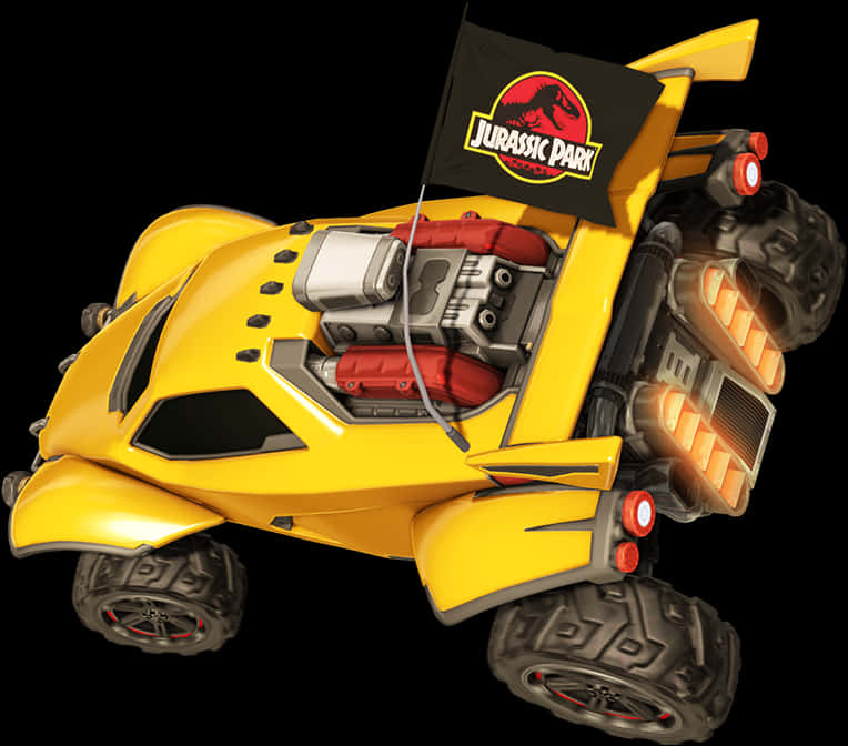 Rocket League Jurassic Park Car PNG Image